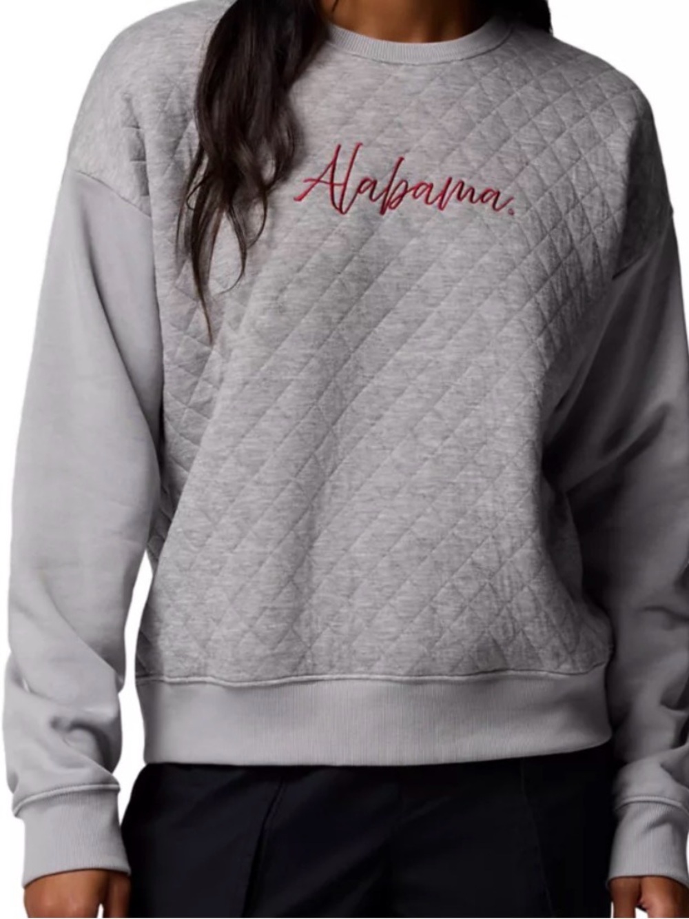 Columbia Alabama Women XXL Gray Hart Mountain Quilted Sweatshirt